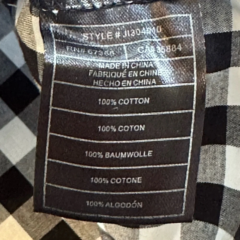 Jack by BB Dakota | “Seen It All” Black & White Gingham Top, Tie Sleeves, Size S